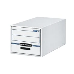 Bankers Box Stor/Drawer File Storage Drawers, Letter Size, White/Blue (00721)