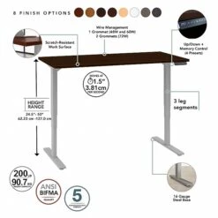 Bush Business Furniture Move 80 Series 23"-49" Adjustable Standing Desk, Harvest Cherry (HAT4830CSK) 10 Bush Business Furniture Move 80 Series 23"-49" Adjustable Standing Desk, Harvest Cherry (HAT4830CSK) -Office Supplies Shop sp115722270 sc7