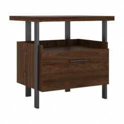 Bush Furniture Architect 1-Drawer Lateral File Cabinet, Not Assembled, Letter/Legal, Modern Walnut, 30.35" (ACF131MW-03)