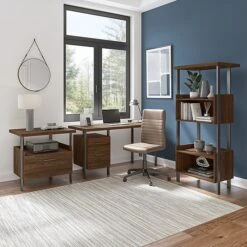 Bush Furniture Architect 1-Drawer Lateral File Cabinet, Not Assembled, Letter/Legal, Modern Walnut, 30.35" (ACF131MW-03) -Office Supplies Shop sp116080857 sc7