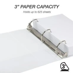 Samsill Earth’s Choice Biobased 3" 3-Ring View Binder, White (16987) -Office Supplies Shop sp117514707 sc7