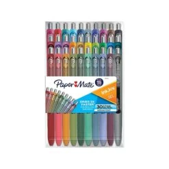 Paper Mate InkJoy Retractable Gel Pen, Medium Point, Assorted Ink, 30/Pack (2132015)