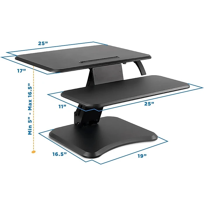 Mount-It! Adjustable Desk, Black (MI-7957) 7 Mount-It! Adjustable Desk, Black (MI-7957) - Image 7