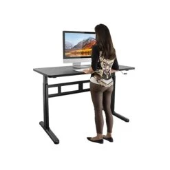 Mount-It! 29" - 48" Adjustable Desk, Black (MI-7981) -Office Supplies Shop sp123234024 sc7