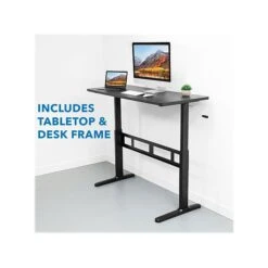 Mount-It! 29" - 48" Adjustable Desk, Black (MI-7981) -Office Supplies Shop sp123234025 sc7
