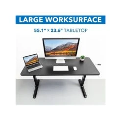 Mount-It! 29" - 48" Adjustable Desk, Black (MI-7981) -Office Supplies Shop sp123234026 sc7
