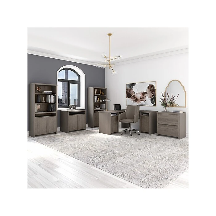 Bush Furniture Bristol 2-Drawer Lateral File Cabinet, Letter/Legal, Restored Gray/Thread Gray, 29" (BRF129RT-03) 8 Bush Furniture Bristol 2-Drawer Lateral File Cabinet, Letter/Legal, Restored Gray/Thread Gray, 29" (BRF129RT-03) - Image 8