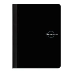 TOPS FocusNotes Composition Notebook, 7.5" X 9.75", Cornell Ruled, 80 Sheets, Black (TOP 90224)