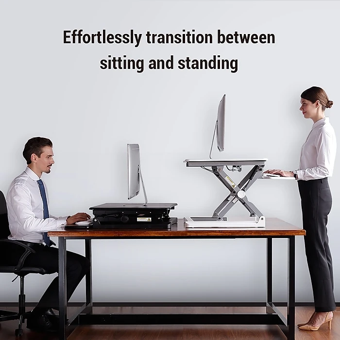 FlexiSpot 35" Sit-Stand Desk Converter, Black (M2B) 2 FlexiSpot 35" Sit-Stand Desk Converter, Black (M2B) - Image 2