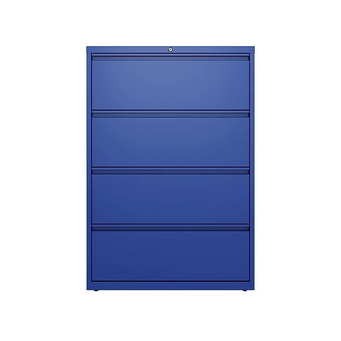 Hirsh HL10000 Series 4-Drawer Lateral File Cabinet, Locking, Letter/Legal, Classic Blue, 36" (24257) 2 Hirsh HL10000 Series 4-Drawer Lateral File Cabinet, Locking, Letter/Legal, Classic Blue, 36" (24257) - Image 2