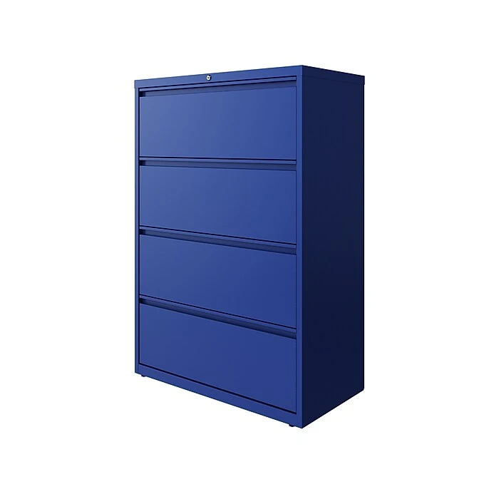 Hirsh HL10000 Series 4-Drawer Lateral File Cabinet, Locking, Letter/Legal, Classic Blue, 36" (24257) 3 Hirsh HL10000 Series 4-Drawer Lateral File Cabinet, Locking, Letter/Legal, Classic Blue, 36" (24257) - Image 3
