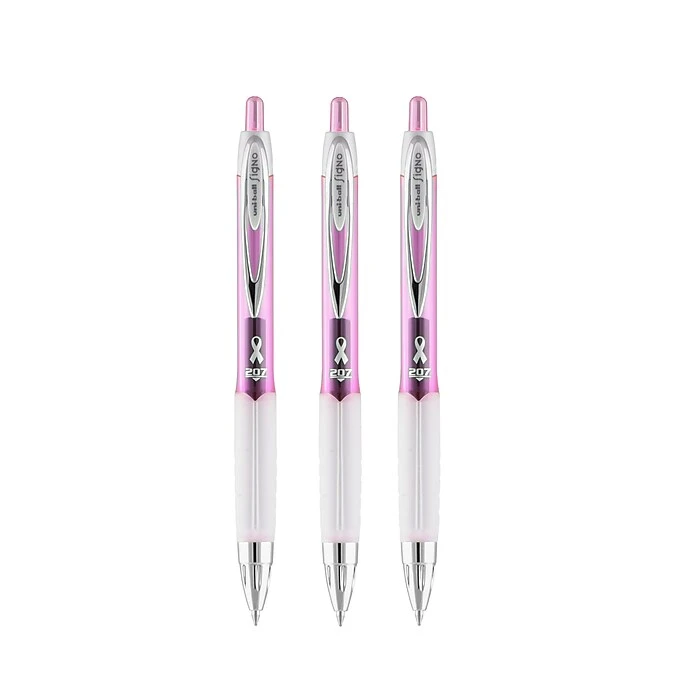 Uni-ball Uniball 207 Pink Ribbon Retractable Gel Pens, Medium Point, 0.7mm, Black, 2/Pack (1745148) 7 Uni-ball Uniball 207 Pink Ribbon Retractable Gel Pens, Medium Point, 0.7mm, Black, 2/Pack (1745148) - Image 7