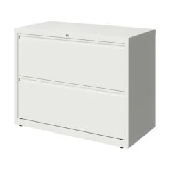 Hirsh HL10000 Series 2-Drawer Lateral File Cabinet, Locking, Letter/Legal, White, 36" (23700) -Office Supplies Shop sp126688846 sc7