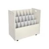 AdirOffice 21-Slot Roll File Cabinet, Mobile, Specialty, White, 15.75" (625-WHI)