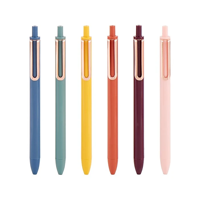 Poppin Luxe Retractable Rollerball Pens, Medium Point, Black Ink, 12/Kit (108680) 2 Poppin Luxe Retractable Rollerball Pens, Medium Point, Black Ink, 12/Kit (108680) - Image 2