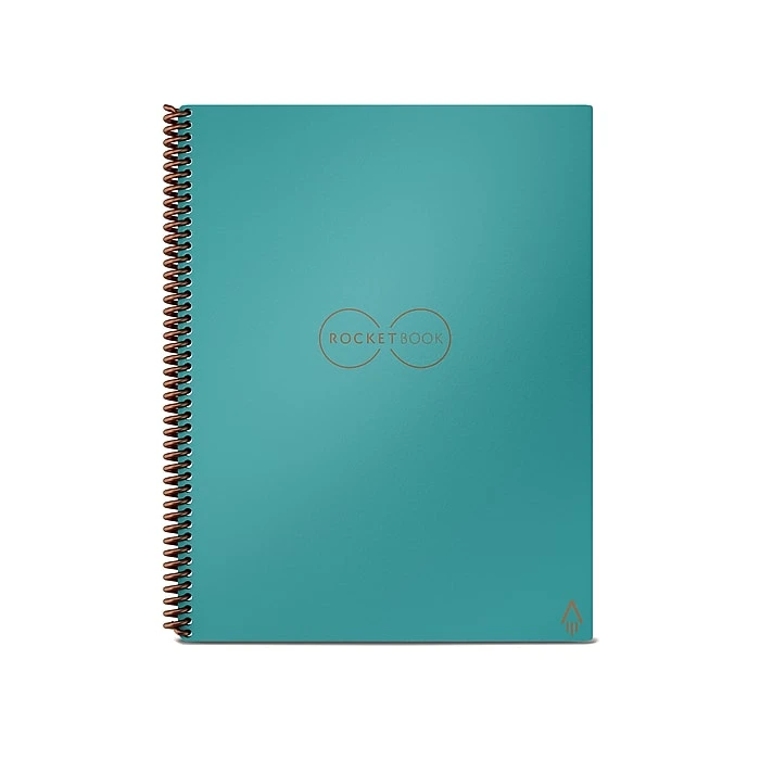 Rocketbook Core Reusable Smart Notebook, 8.5" X 11", Lined Ruled, 32 Pages, Teal (EVR2-L-RC-CCE) 1 Rocketbook Core Reusable Smart Notebook, 8.5" X 11", Lined Ruled, 32 Pages, Teal (EVR2-L-RC-CCE)