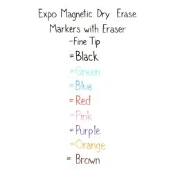 Expo Magnetic Dry Erase Markers, Fine Tip, Assorted, 8/Pack (1944748) -Office Supplies Shop sp131760769 sc7