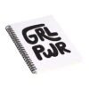DENY Designs Grl Pwr Black And White By Phirst Notebook, 5.5" X 8.25", Dotted, 40 Sheets (71265-nobs01)