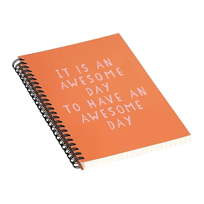 DENY Designs Awesome Day By June Journal Notebook, 5.5" X 8.25", Dotted, 40 Sheets, Orange/White (70873-nobs01) 1 DENY Designs Awesome Day By June Journal Notebook, 5.5" X 8.25", Dotted, 40 Sheets, Orange/White (70873-nobs01)