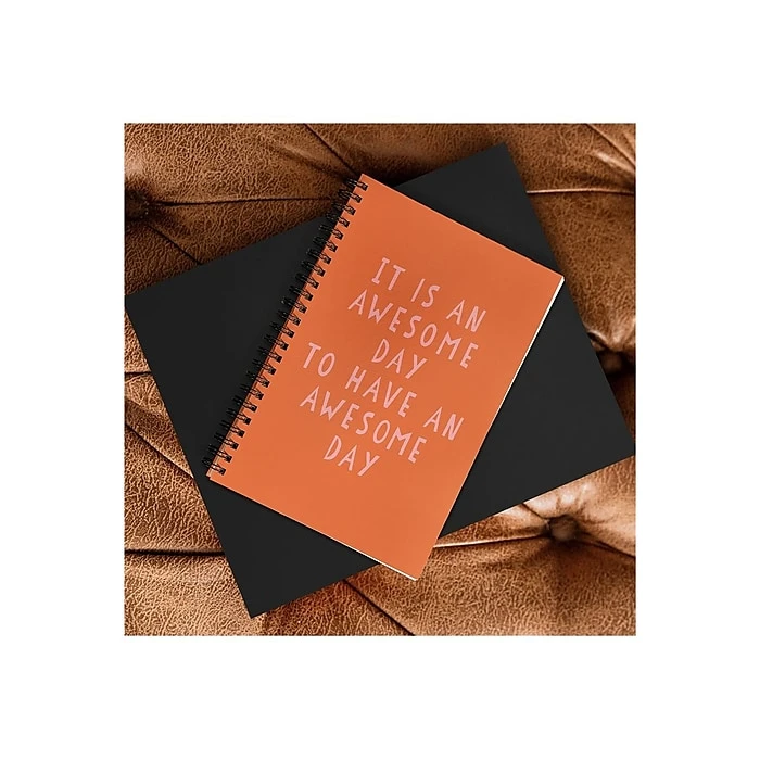 DENY Designs Awesome Day By June Journal Notebook, 5.5" X 8.25", Dotted, 40 Sheets, Orange/White (70873-nobs01) 4 DENY Designs Awesome Day By June Journal Notebook, 5.5" X 8.25", Dotted, 40 Sheets, Orange/White (70873-nobs01) - Image 4