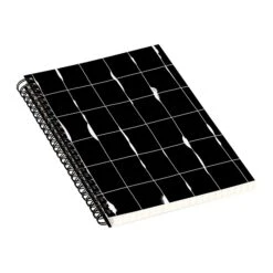 DENY Designs Between The Lines By Iveta Abolina Notebook, 5.5" X 8.25", Dotted, 40 Sheets, Black/White (68195-nobs01)