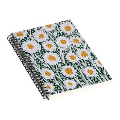 DENY Designs Daisy Pattern By Alisa Galitsyna Notebook, 5.5" X 8.25", Dotted, 40 Sheets, Multicolor (74701-nobs01)