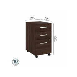 Bush Business Furniture Studio C 3 Drawer Mobile File Cabinet, Black Walnut (SCF216BWSU) -Office Supplies Shop sp143680579 sc7