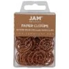 JAM Paper Circular Small Paper Clips, Rose Gold, 2 Packs Of 50 (21832061B)