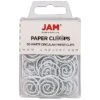 JAM Paper Circular Small Paper Clips, White, 2 Packs Of 50 (2187139B)