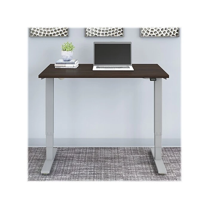 Bush Business Furniture Move 40 Series 28"-48" Adjustable Standing Desk, Black Walnut/Cool Gray Metallic (M4S4830BWSK) 2 Bush Business Furniture Move 40 Series 28"-48" Adjustable Standing Desk, Black Walnut/Cool Gray Metallic (M4S4830BWSK) - Image 2