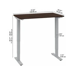 Bush Business Furniture Move 40 Series 28"-48" Adjustable Standing Desk, Black Walnut/Cool Gray Metallic (M4S4830BWSK) 12 Bush Business Furniture Move 40 Series 28"-48" Adjustable Standing Desk, Black Walnut/Cool Gray Metallic (M4S4830BWSK) -Office Supplies Shop sp145952793 sc7