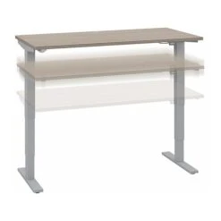 Bush Business Furniture Move 40 Series 28"-48" Adjustable Standing Desk, Sand Oak/Cool Gray Metallic (M4S6030SOSK)