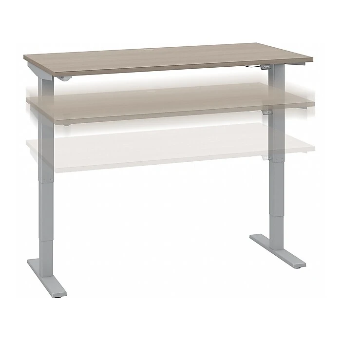 Bush Business Furniture Move 40 Series 28"-48" Adjustable Standing Desk, Sand Oak/Cool Gray Metallic (M4S6030SOSK) 1 Bush Business Furniture Move 40 Series 28"-48" Adjustable Standing Desk, Sand Oak/Cool Gray Metallic (M4S6030SOSK)