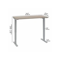 Bush Business Furniture Move 40 Series 28"-48" Adjustable Standing Desk, Sand Oak/Cool Gray Metallic (M4S6030SOSK) 12 Bush Business Furniture Move 40 Series 28"-48" Adjustable Standing Desk, Sand Oak/Cool Gray Metallic (M4S6030SOSK) -Office Supplies Shop sp145953940 sc7