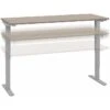 Bush Business Furniture Move 40 Series 28"-48" Adjustable Standing Desk, Sand Oak/Cool Gray Metallic (M4S7230SOSK)