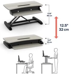Ergotron WorkFit-Z Mini Sit-Stand 13"H Desktop Adjustable Riser Desk (33-458-917) -Office Supplies Shop sp147485087 sc7