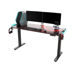 Eureka Ergonomic 31"-51" Adjustable Gaming Desk, Black (GD0054-BK) -Office Supplies Shop sp148400978 sc7
