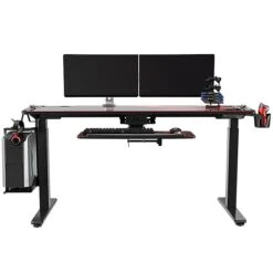 Eureka Ergonomic 31"-51" Adjustable Gaming Desk, Black (GD0054-BK) -Office Supplies Shop sp148401002 sc7