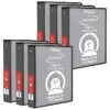Bazic 1" 3-Ring View Binder, Black, Pack Of 6 (BAZ3122-6)