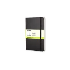 Moleskine Pocket 1-Subject Professional Notebook, 3.5" X 5.5", Unruled, 96 Sheets, Black (QP012F)