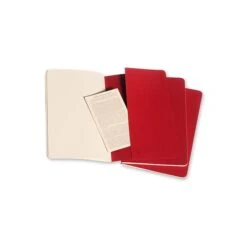 Moleskine Cahier Journals Red, Blank 5 In. X 8 1/4 In. Pack Of 3, 80 Pages Each [Pack Of 3] (3PK-9788862931038) -Office Supplies Shop sp152889623 sc7