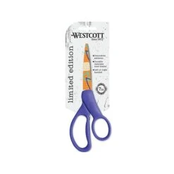 Westcott Fun And Fashion 8.66" Stainless Steel Scissors, Blunt Tip, Blue (16402)
