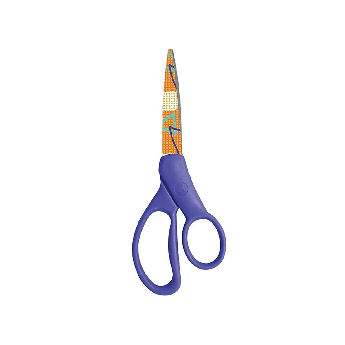 Westcott Fun And Fashion 8.66" Stainless Steel Scissors, Blunt Tip, Blue (16402) 2 Westcott Fun And Fashion 8.66" Stainless Steel Scissors, Blunt Tip, Blue (16402) - Image 2