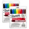 Sharpie® Permanent Markers, Fine Point, Assorted Colors, 8 Per Set, 2 Sets (SAN30078-2)