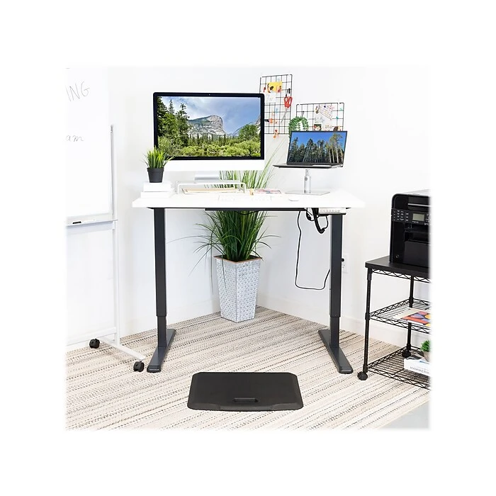 Mount-It! 30"-49"H Adjustable Electric Sit-Stand Desk, White/Black (MI-18063) 5 Mount-It! 30"-49"H Adjustable Electric Sit-Stand Desk, White/Black (MI-18063) - Image 5