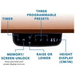 Mount-It! 25"-51"H Adjustable Electric Sit-Stand Desk, Brown/White (MI-18068) -Office Supplies Shop sp161464442 sc7