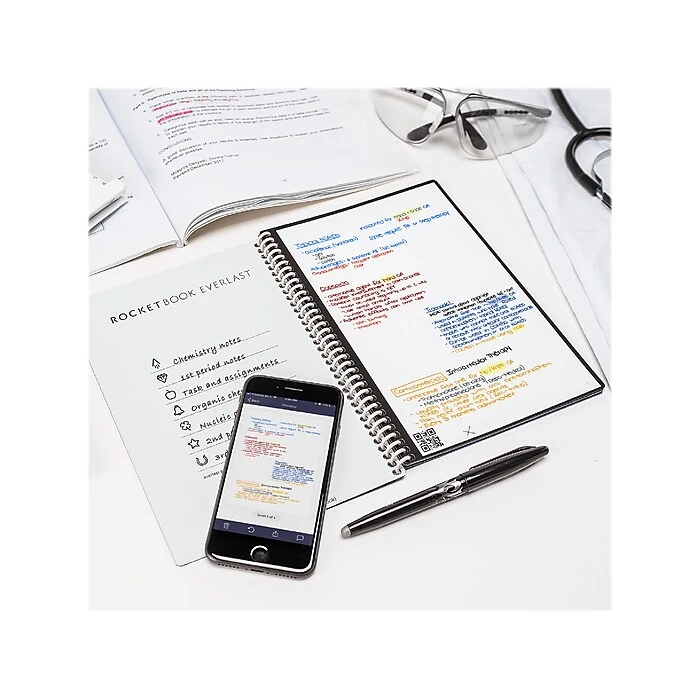 Rocketbook Core Executive Notebook, 6" X 8.8", College-Ruled, 18 Sheets, Neptune Teal (EVR2-E-RC-CCE-FR) 2 Rocketbook Core Executive Notebook, 6" X 8.8", College-Ruled, 18 Sheets, Neptune Teal (EVR2-E-RC-CCE-FR) - Image 2