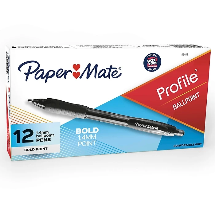 Paper Mate Profile Retractable Ballpoint Pen, Bold Point, Black Ink, Dozen (89465) 7 Paper Mate Profile Retractable Ballpoint Pen, Bold Point, Black Ink, Dozen (89465) - Image 7