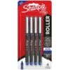 Sharpie Rollerball Pen, Needle Point Precision Pen, Blue Ink, 4/Pack (2093197)
