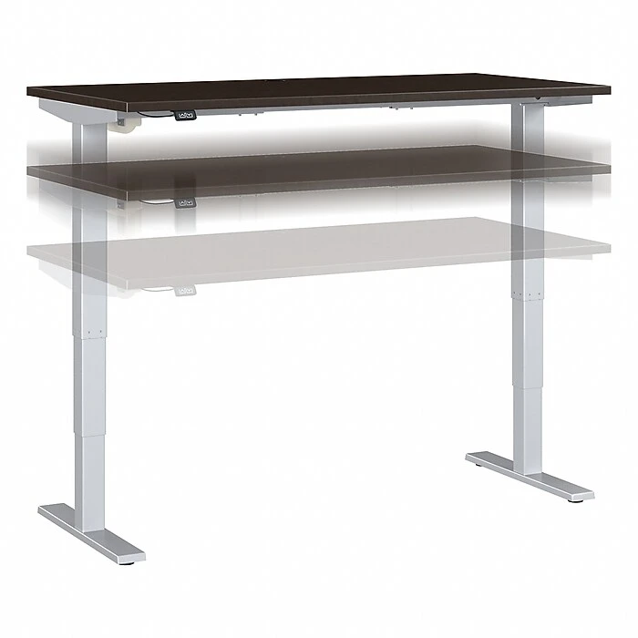 Bush Business Furniture Move 40 Series 28"-48" Adjustable Standing Desk, Mocha Cherry/Cool Gray Metallic (M4S6030MRSK) 1 Bush Business Furniture Move 40 Series 28"-48" Adjustable Standing Desk, Mocha Cherry/Cool Gray Metallic (M4S6030MRSK)